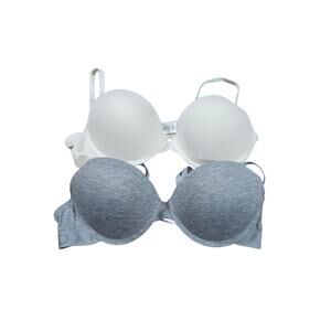 Danskin Intimates Push-Up Underwire T-Shirt Bras 34C Adjustable Straps Set of 2